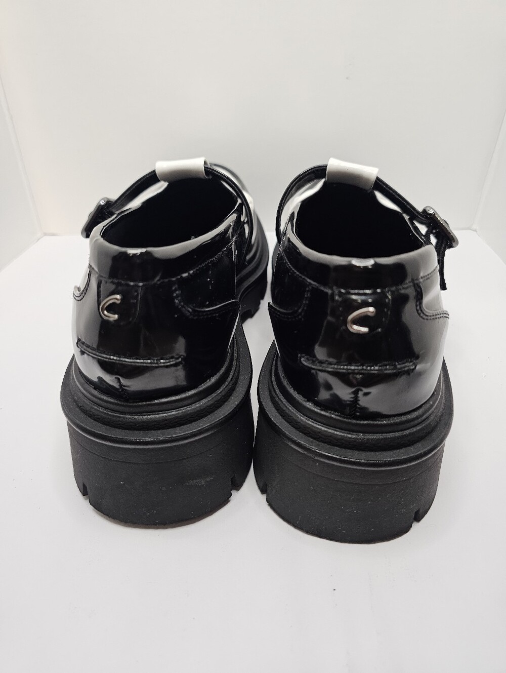 Circus NY by Sam Edelman B/W Lug Sole Platform Loafers Mary Janes 8.5 New wo Tag - Picture 5 of 7